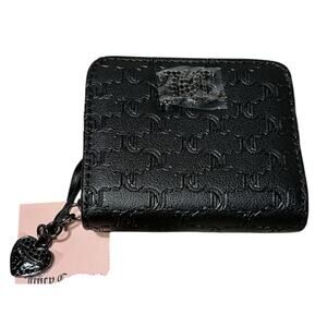 Juicy Couture Women's Small Zip Around Wallet Good Times Babe Liquorice